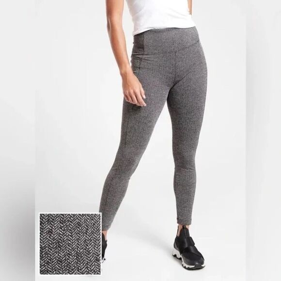 Athleta Delancey Herringbone tights size M - Picture 1 of 5